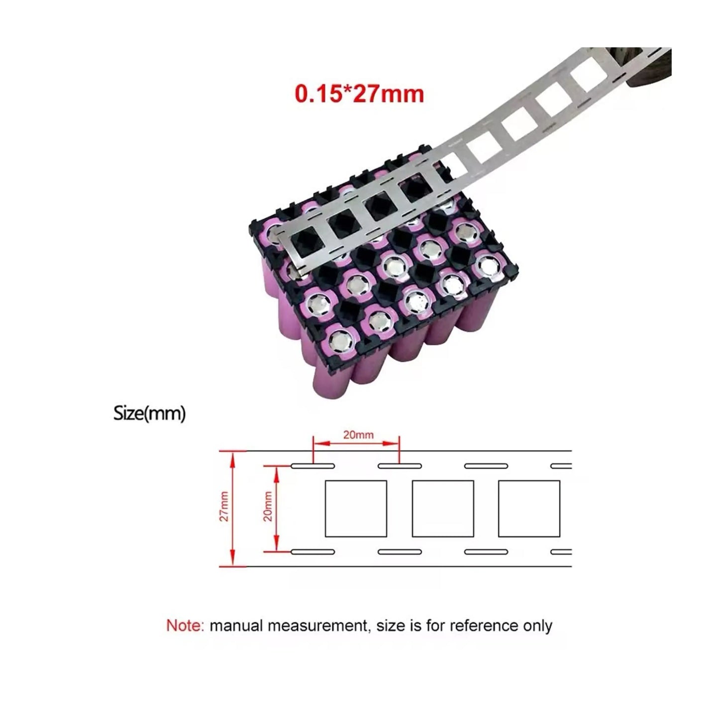 Cinta niquel puro 2P - 1 metro