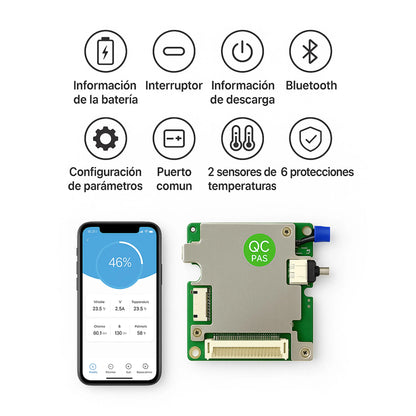 JBD Smart BMS Bluetooth - 7S/14S - 50A